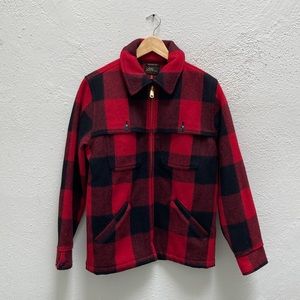 LL Bean Signature Zipper Duffle Coat in Buffalo Plaid